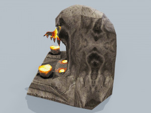 Lava Gate Low-poly 3D Model