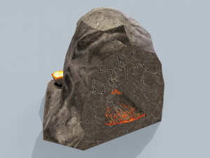 Lava Gate Low-poly 3D Model