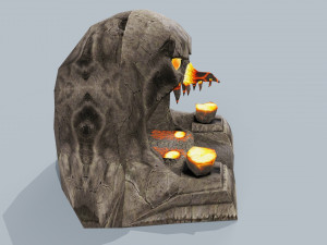 Lava Gate Low-poly 3D Model