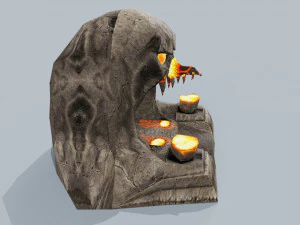 Lava Gate Low-poly 3D Model