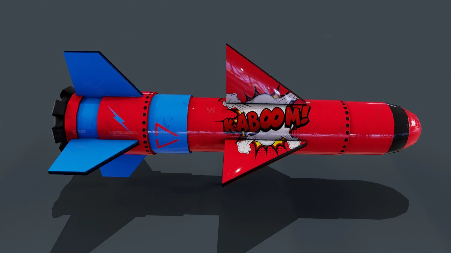 Raketen-Low-Poly 3D Modell .c4d .max .obj .3ds .fbx .stl .blend