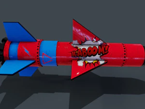 M&iacute;ssil Low-poly Modelo 3D