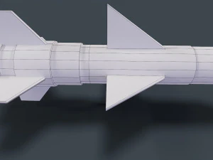 Raketen-Low-Poly 3D Modell
