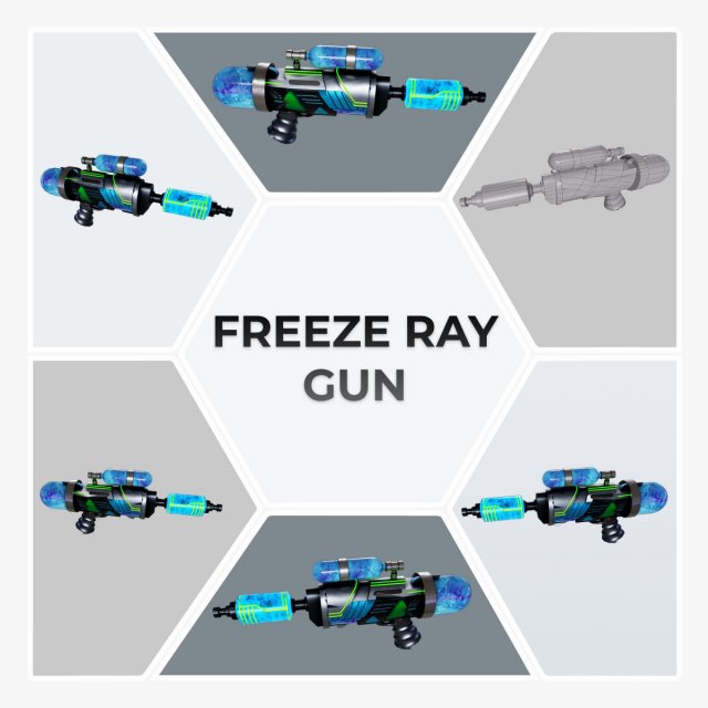 Freeze Ray Ray Low-poly 3D Модель .c4d .max .obj .3ds .fbx .stl .blend 
