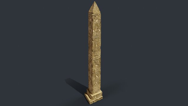 Realistic 3D Obelisk Model Degitrix 3D Model .c4d .max .obj .3ds .fbx .stl .blend 