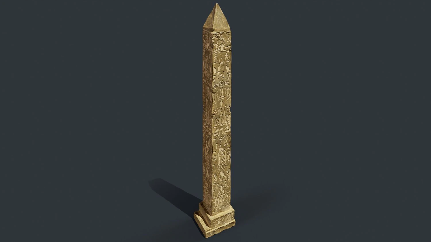Realistic 3D Obelisk Model Degitrix 3D Model .c4d .max .obj .3ds .fbx .stl .blend 