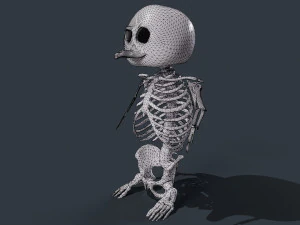 Penguin Skull Low-poly 3D Model