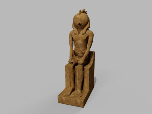 Penguin statue Low-poly Modèle 3D