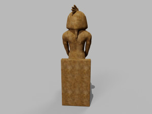 Penguin statue Low-poly Modèle 3D