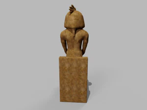 Penguin statue Low-poly 3D Model