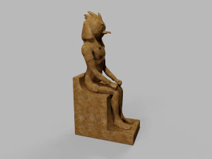 Penguin statue Low-poly 3D Model