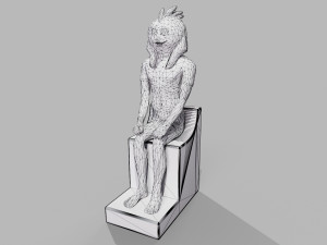 Penguin statue Low-poly Modèle 3D