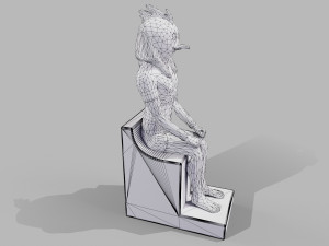 Penguin statue Low-poly Modèle 3D