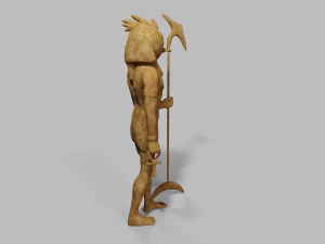Penguin statue Low-poly 3D Model