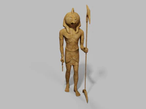 Penguin statue Low-poly 3D Model