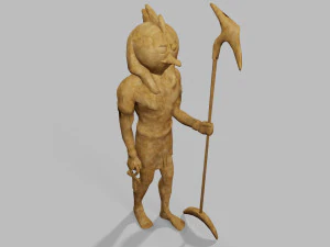 Penguin statue Low-poly 3D Model