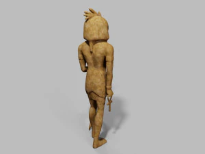 Penguin statue Low-poly 3D Model
