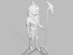 Penguin statue Low-poly 3D Model