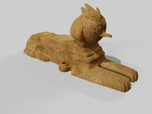 Penguin statue Low-poly 3D Model