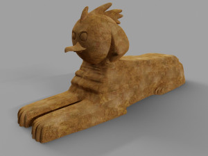 Penguin statue Low-poly Modèle 3D