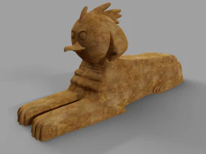 Penguin statue Low-poly 3D Model