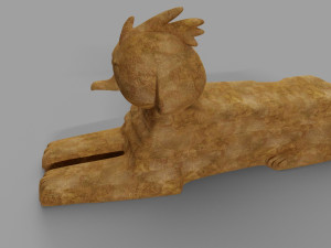 Penguin statue Low-poly Modèle 3D