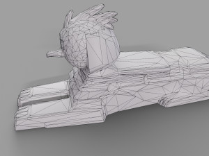 Penguin statue Low-poly Modèle 3D
