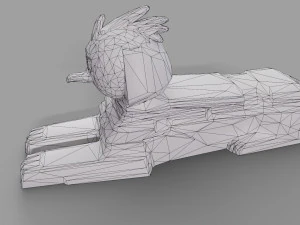 Penguin statue Low-poly 3D Model