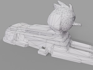 Penguin statue Low-poly Modèle 3D