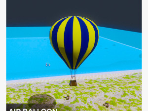 Air balloon Low-poly Model 3D