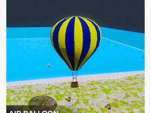 Balão de ar baixo poli Modelo 3D