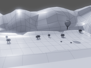 Air balloon Low-poly 3D 模型