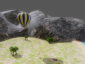 Air balloon Low-poly 3D 模型