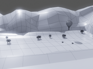 Air balloon Low-poly 3D 模型