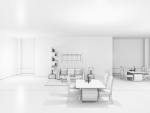 Living room Low-poly 3D 模型