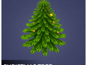 Christmas tree Low-poly Modello 3D