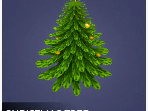 Weihnachtsbaum Low-Poly 3D Modell