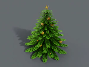 Christmas tree Low-poly 3D Model