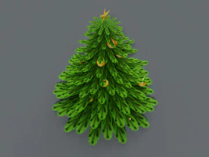 Christmas tree Low-poly 3D Model