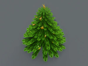 Christmas tree Low-poly 3D Model