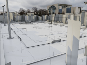 Football ground Low-poly 3D Model