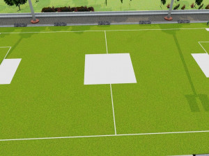 Football ground Low-poly 3D Model
