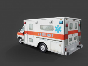 Ambulance Low-poly Model 3D
