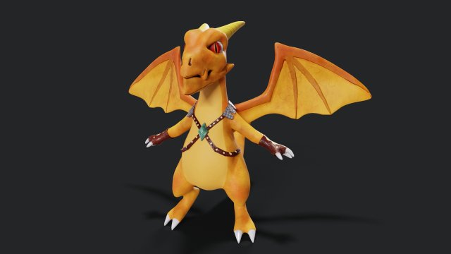 3D Dragon 3D Model .c4d .max .obj .3ds .fbx .stl .blend 