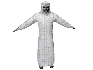 Kandura dress male 3D Model