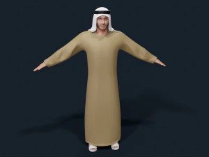 Kandura dress male 3D Model