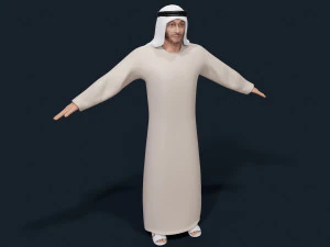 Kandura dress male 3D Model