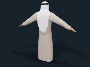Kandura dress male 3D Model