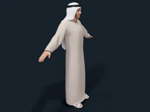 Kandura dress male 3D Model