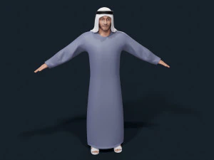 Kandura dress male 3D Model